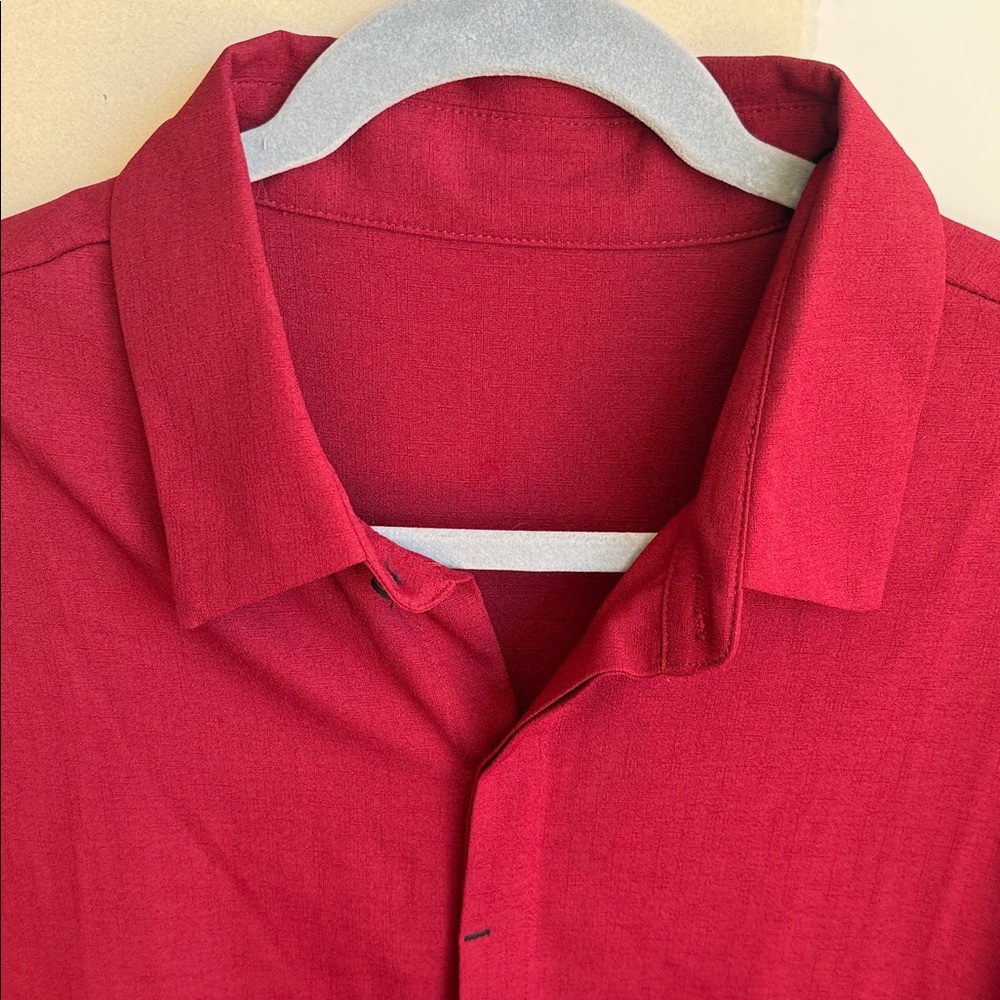 Classic Red Men's Dress Shirt - Picture 2 of 4